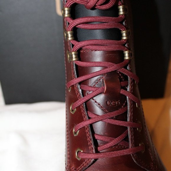 NIB UGG MEN'S WATERPROOF LEATHER SHEARLING‎ LINED ANKLE WORK WINTER BOOTS - Picture 9 of 10